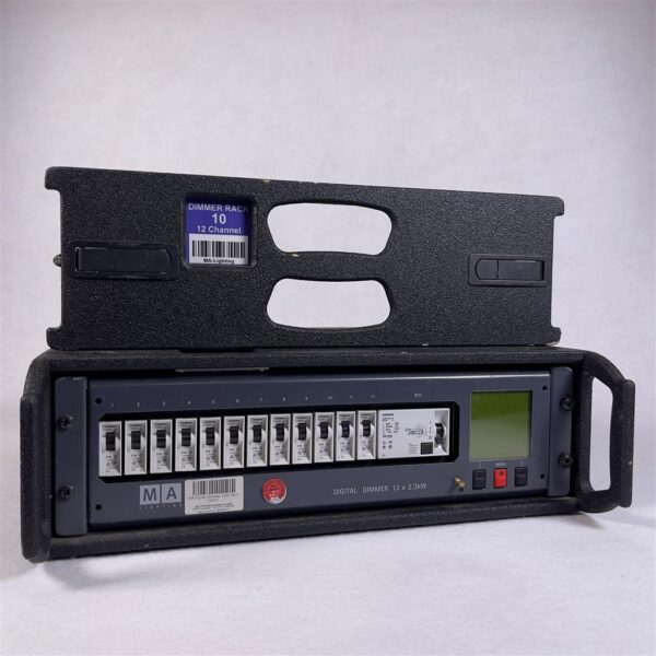 DIMMER RACK 10  12-Ch. (DMX 5pol, 2x Harting OUT, RCD) 32A CEE