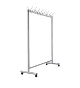 Reihengarderobe Artista auf Rollen Rosconi, Doppelhaken