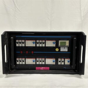 CEE Verteiler 63A -> 1x 63A, 2x 32A, 2x 16A, 2x Schuko, RCD, LS-Schalter,19"