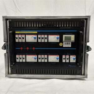 CEE Verteiler 125A -> 1x 63A, 2x 32A, 1x 16A, 2x Schuko, RCD 19"