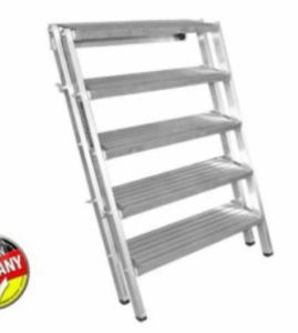 Bühnentreppe VARIO 60-100cm 5-Stufig, 1m Breite