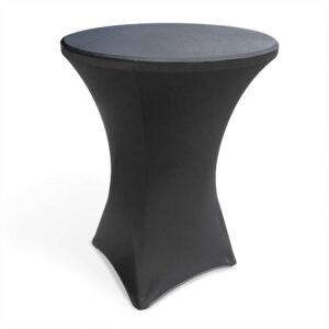 Stehtischhusse rund; schwarz