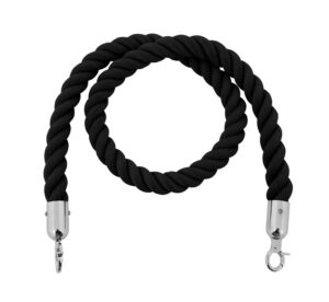 Abgrenzungs-Kordel schwarz chrom D=32mm 2,5m