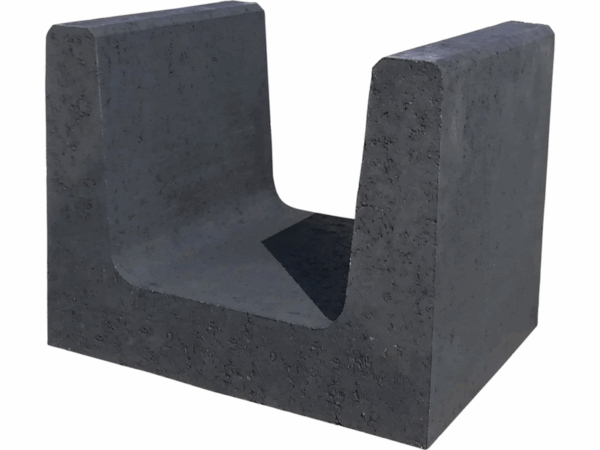 Beton U-Stein Anthrazit 40 x 50 x 40 cm