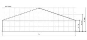 Haltent Festzelt Breite 15m Länge bis 30 Meter